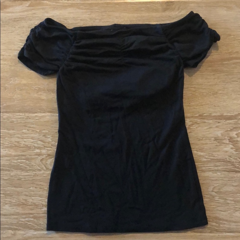 Express black off shoulder top